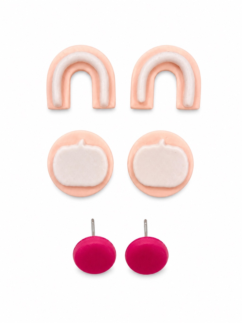 Set of 3 Stud Earring Pairs